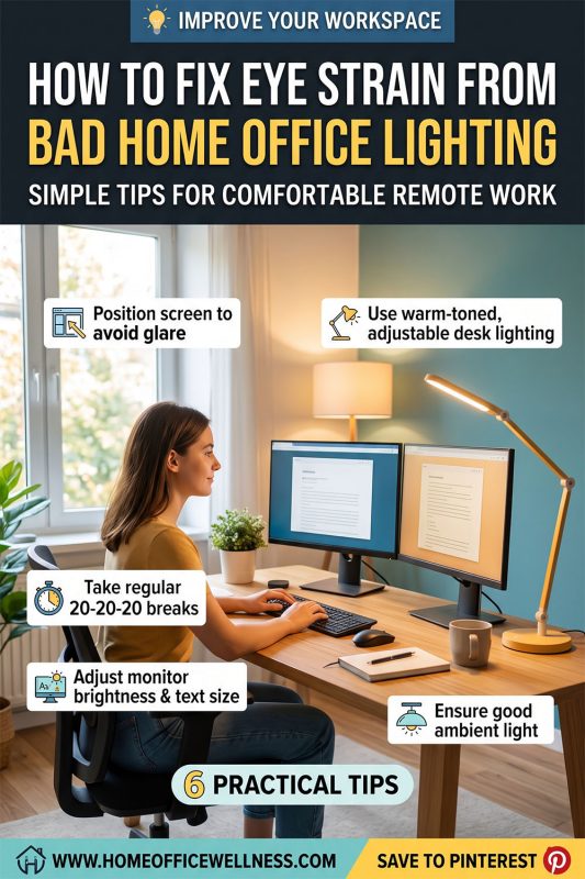 How to Fix Eye Strain from the Bad Home Office Lighting