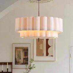 Modern Fabric Plum Blossom Pendant Light Living Room Decor