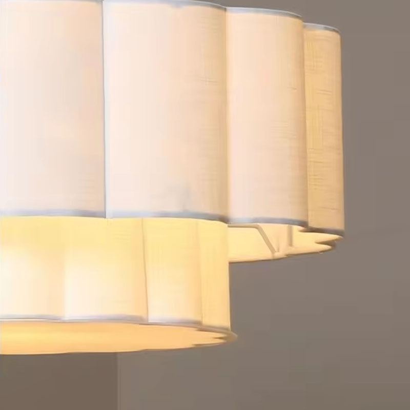 Modern Fabric Plum Blossom Pendant Lights Warm Glow Detail