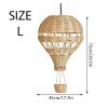 Rattan Hot Air Balloon Pendant Light Size L