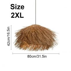 Wabi Sabi Rattan Pendant Lamp Bird Nest Chandelier Size 2XL