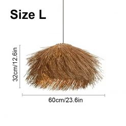 Wabi Sabi Rattan Pendant Lamp Bird Nest Chandelier Size L