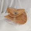 Wabi Sabi Wicker Double Wing Pendant Light Woven Rattan Detail