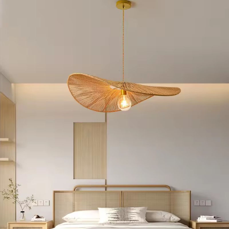 Wabi Sabi Wicker Wing Pendant Light Bedroom Decor