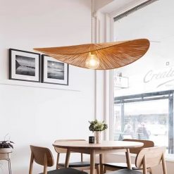 Wabi Sabi Wicker Wing Pendant Light Dining Cafe Decor