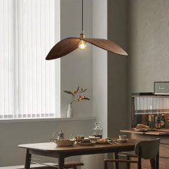 Wabi Sabi Wing Wood Pendant Light Kitchen Nook Natural Decor