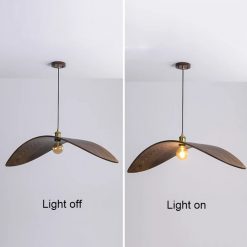 Wabi Sabi Wing Wood Pendant Light On Off