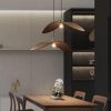 Wabi Sabi Wing Wood Pendant Light Over Dining Room