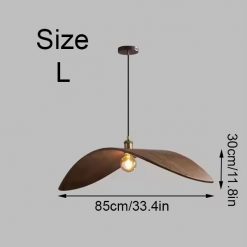 Wabi Sabi Wing Wood Pendant Light Size L