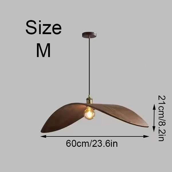 Wabi Sabi Wing Wood Pendant Light Size M