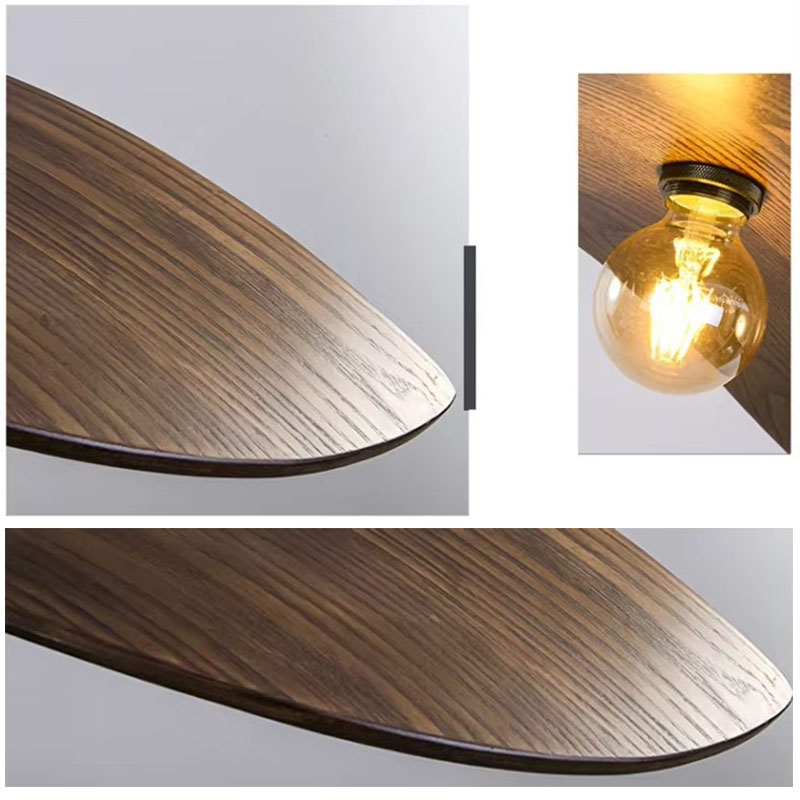 Wabi Sabi Wing Wood Pendant Light Wood Grain Detail
