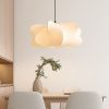 White Silk Cocoon Pendant Light in kitchen
