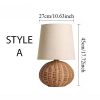 Rattan Table Lamp Style A Size Chart 27cm Base 45cm Height