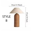 Rattan Table Lamp Style B Size Chart 35cm Base 47cm Height