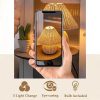 Rattan Table Lamp with 3 Light Changes Eye Caring, Bulb Included
