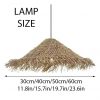 Wabi Sabi Wicker Chandelier Straw Hat Pendant Light Size Chart