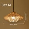 Wicker Straw Hat Pendant Light Size M 50cm x 25cm Rattan Lamp