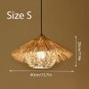 Wicker Straw Hat Pendant Light Size S 40cm x 20cm Rattan Lamp