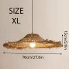 Wicker Straw Hat Pendant Light Wabi Sabi Lampshade Size XL 70cm