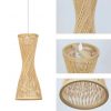 Woven Bamboo Pendant Lamps Japanese Style Weaving Lampshade Detail