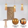 Woven Bamboo Pendant Lamps Japanese Style Weaving Lampshade Home Hotel Use