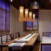 Woven Bamboo Pendant Lamps Japanese Style Weaving Lampshade Restaurant Ceiling
