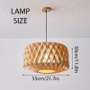 Geometric Wood Drum Pendant Light Size Chart