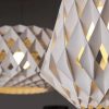 Geometric Wood Lampshade Pattern Close Up