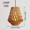Geometric Wood Pendant Light Lamp Size