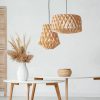Geometric Wooden Pendant Light Fixture