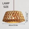Nordic Geometric Wood Dome Pendant Light Size