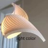 Wood Shell Shape Pendant Light in Light Wood Color